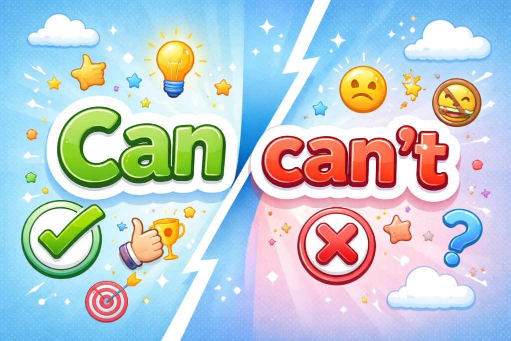 Can и can’t в английском: утверждение и отрицание