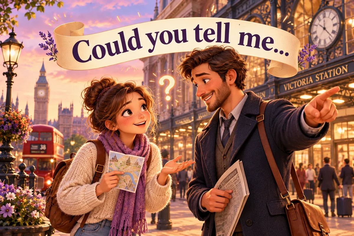 Косвенные вопросы в английском: Could you tell me… — учебная иллюстрация